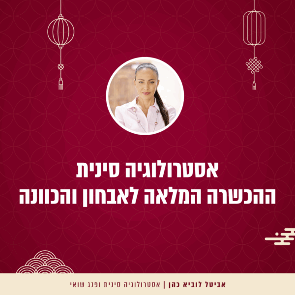 אסטרולוגיה סינית - ההכשרה המלאה לאבחון והכוונה - אביטל לוביא כהן